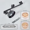 Chehalis Boule lumineuse, Applique murale Ambre, 3 lumières