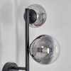 Chehalis Boule lumineuse, Applique murale 23 cm Chrome, Clair, Fumé, 3 lumières