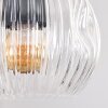 Ripoll Suspension, Boule lumineuse, Suspension Écru, Noir, 5 lumières