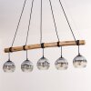 Ripoll Suspension, Boule lumineuse, Suspension Écru, Noir, 5 lumières