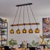 Ripoll Suspension, Boule lumineuse, Suspension Écru, Noir, 5 lumières