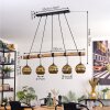 Ripoll Suspension, Boule lumineuse, Suspension Écru, Noir, 5 lumières