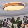 Cadaixo Plafonnier LED Écru, Noir, 1 lumière, Télécommandes