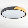 Cadaixo Plafonnier LED Écru, Noir, 1 lumière, Télécommandes