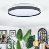 Sofo Plafonnier LED Noir, 1 lumière, Télécommandes