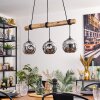 Ripoll Suspension, Boule lumineuse, Suspension Écru, Noir, 3 lumières