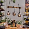 Ripoll Suspension, Boule lumineuse, Suspension Écru, Noir, 3 lumières
