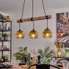 Ripoll Suspension, Boule lumineuse, Suspension Écru, Noir, 3 lumières