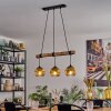Ripoll Suspension, Boule lumineuse, Suspension Écru, Noir, 3 lumières
