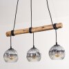 Ripoll Suspension, Boule lumineuse, Suspension Écru, Noir, 3 lumières