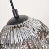 Ripoll Suspension, Boule lumineuse, Suspension Écru, Noir, 3 lumières