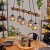 Ripoll Suspension, Boule lumineuse, Suspension Écru, Noir, 5 lumières