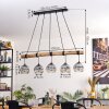 Ripoll Suspension, Boule lumineuse, Suspension Écru, Noir, 5 lumières