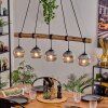 Ripoll Suspension, Boule lumineuse, Suspension Écru, Noir, 5 lumières
