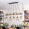 Ripoll Suspension, Boule lumineuse, Suspension Écru, Noir, 5 lumières