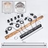 Ripoll Suspension, Boule lumineuse, Suspension Écru, Noir, 5 lumières