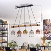 Ripoll Suspension, Boule lumineuse, Suspension Écru, Noir, 5 lumières