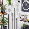 Gastor Lampadaire 30 cm Bois clair, Noir, 3 lumières