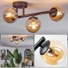 Chehalis Plafonnier, Boule lumineuse Ambre, 3 lumières