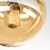 Chehalis Plafonnier, Boule lumineuse Ambre, 3 lumières