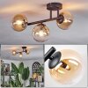 Chehalis Plafonnier, Boule lumineuse Ambre, Clair, 3 lumières