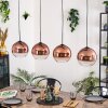 Koyoto Suspension, Boule lumineuse, Suspension Clair, Cuivré, 4 lumières
