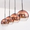 Koyoto Suspension, Boule lumineuse, Suspension Clair, Cuivré, 4 lumières
