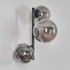 Chehalis Boule lumineuse, Applique murale 23 cm Fumé, 3 lumières