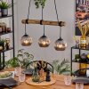 Ripoll Suspension, Boule lumineuse, Suspension Écru, Noir, 3 lumières