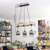 Ripoll Suspension, Boule lumineuse, Suspension Écru, Noir, 3 lumières