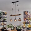 Ripoll Suspension, Boule lumineuse, Suspension Écru, Noir, 3 lumières