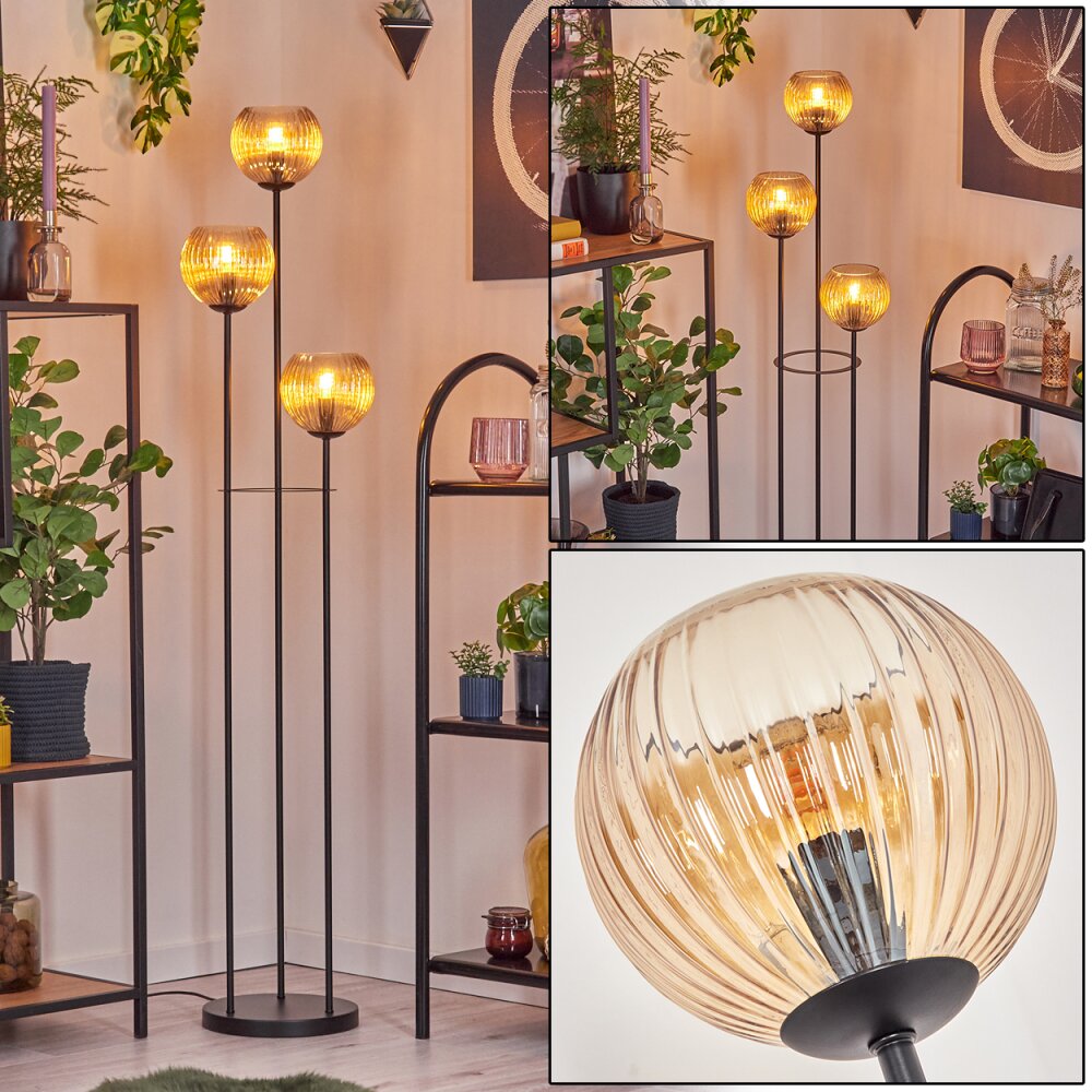 Koyoto Lampadaire Noir, 3 lumières main product photo