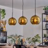 Koyoto Suspension, Boule lumineuse, Suspension Noir, 3 lumières