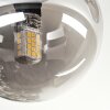 Chehalis Plafonnier, Boule lumineuse 23 cm Ambre, Fumé, 3 lumières