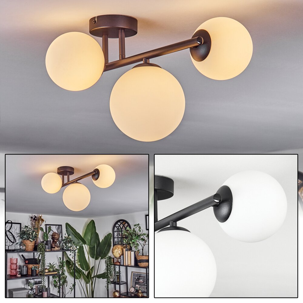 Chehalis Plafonnier, Boule lumineuse Blanc, 3 lumières main product photo