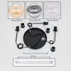 Koyoto Suspension, Boule lumineuse, Suspension Noir, 3 lumières