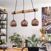 Ripoll Suspension, Boule lumineuse, Suspension Écru, Noir, 3 lumières