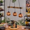 Ripoll Suspension, Boule lumineuse, Suspension Écru, Noir, 3 lumières