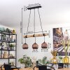 Ripoll Suspension, Boule lumineuse, Suspension Écru, Noir, 3 lumières