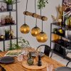Koyoto Suspension, Boule lumineuse, Suspension Écru, Noir, 3 lumières