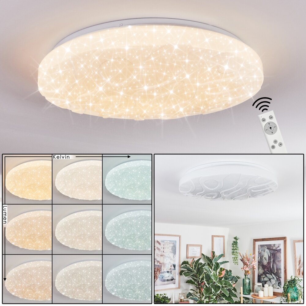Dacen Plafonnier LED Blanc, 1 lumière, Télécommandes main product photo