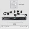 Ripoll Suspension, Boule lumineuse, Suspension Clair, 3 lumières