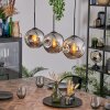 Ripoll Suspension, Boule lumineuse, Suspension Chrome, Fumé, 3 lumières