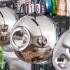 Ripoll Suspension, Boule lumineuse, Suspension Chrome, Fumé, 3 lumières