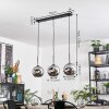 Ripoll Suspension, Boule lumineuse, Suspension Chrome, Fumé, 3 lumières