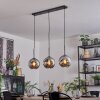 Ripoll Suspension, Boule lumineuse, Suspension Chrome, Fumé, 3 lumières