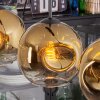 Ripoll Suspension, Boule lumineuse, Suspension Or, Clair, 3 lumières