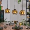 Ripoll Suspension, Boule lumineuse, Suspension Or, Clair, 3 lumières
