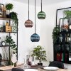 Koyoto Suspension, Boule lumineuse, Suspension Noir, 3 lumières