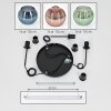 Koyoto Suspension, Boule lumineuse, Suspension Noir, 3 lumières